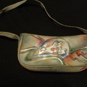 ARTISAN HAND PAINTED LEATHER PURSE